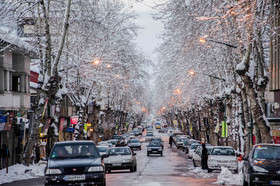 بارش برف در رشت